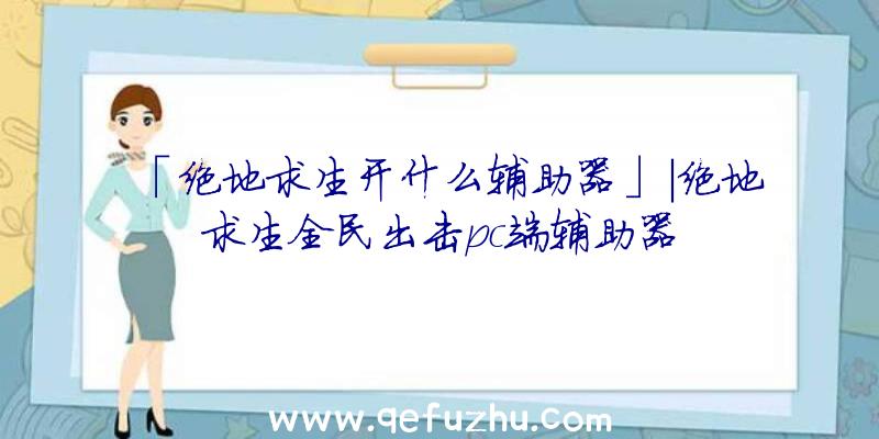 「绝地求生开什么辅助器」|绝地求生全民出击pc端辅助器